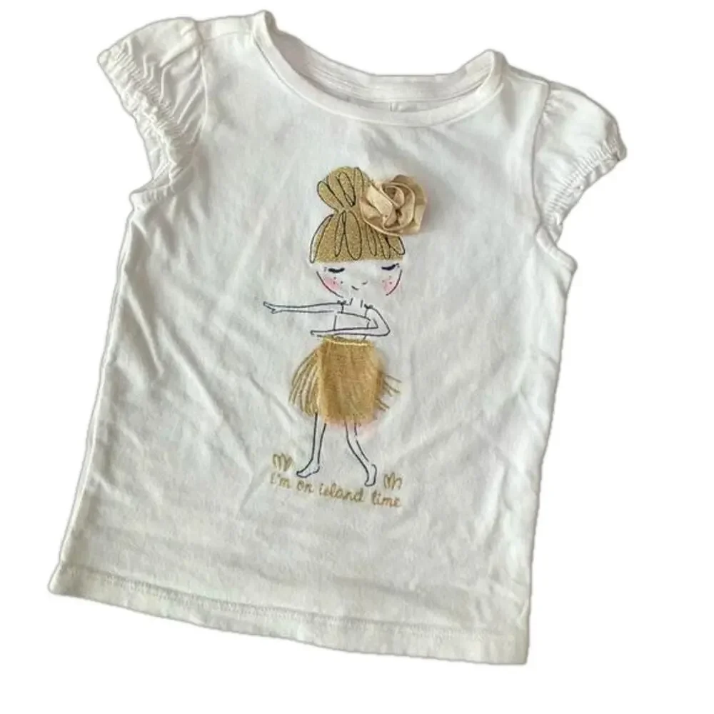 Gymboree Girl's Island Time Skirt Tutu 3 piece Set Size 2T EUC
